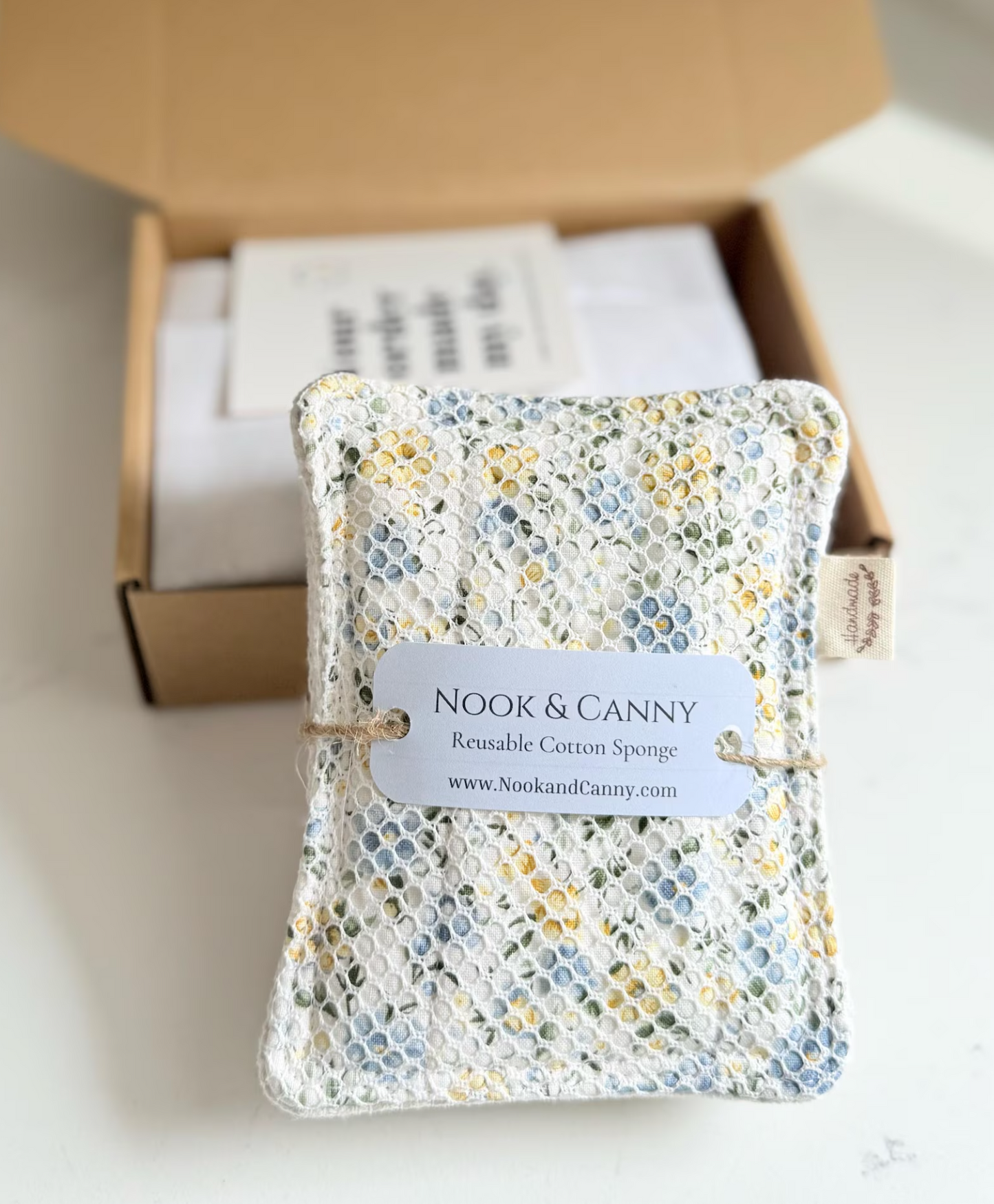 Reusable Cotton Sponges – Golden Bloom 3-Pack