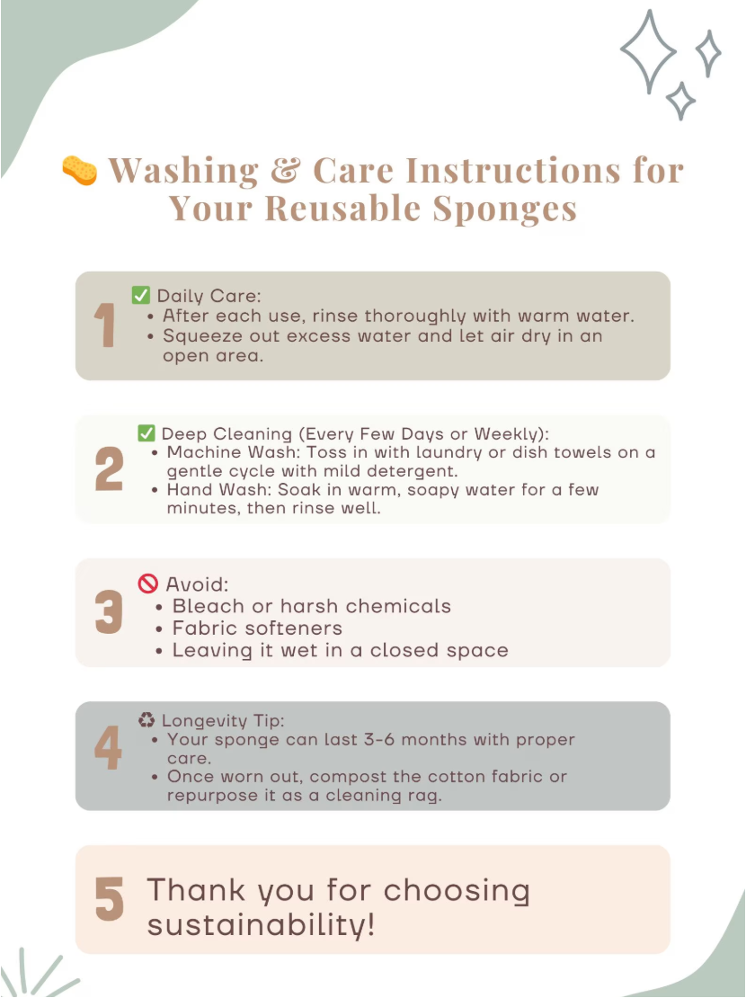 Honeybee Haven Reusable Sponge Set